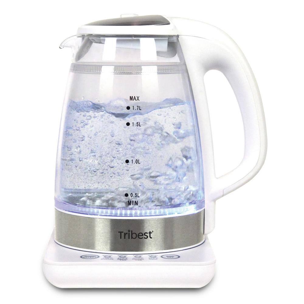 Tribest 6-Cup White Raw Tea Kettle GKD-450-B