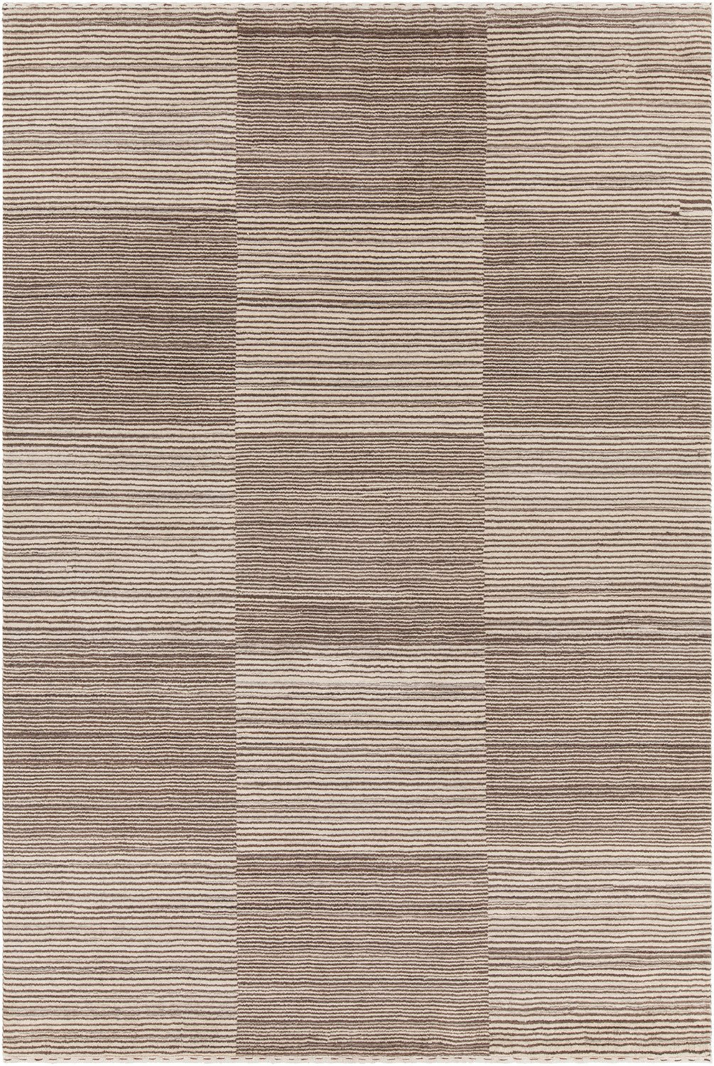 Elantra Brown/Beige Hand Knotted Wool Rug