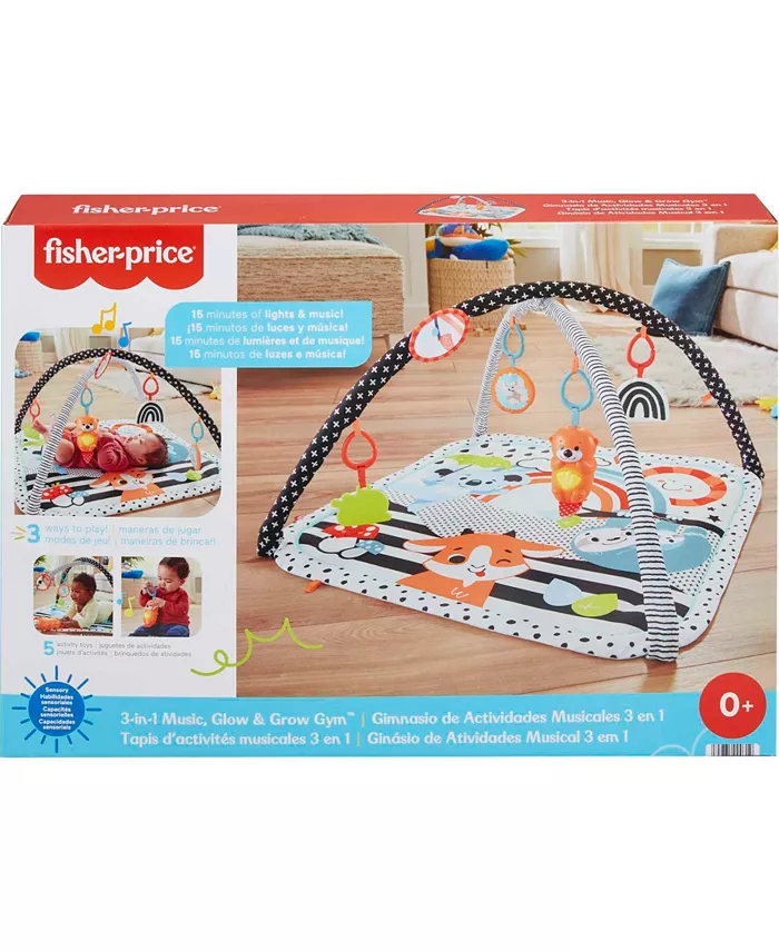 Fisher Price 3-in-1 Music  Glow and Grow Gym Activity Play Mat