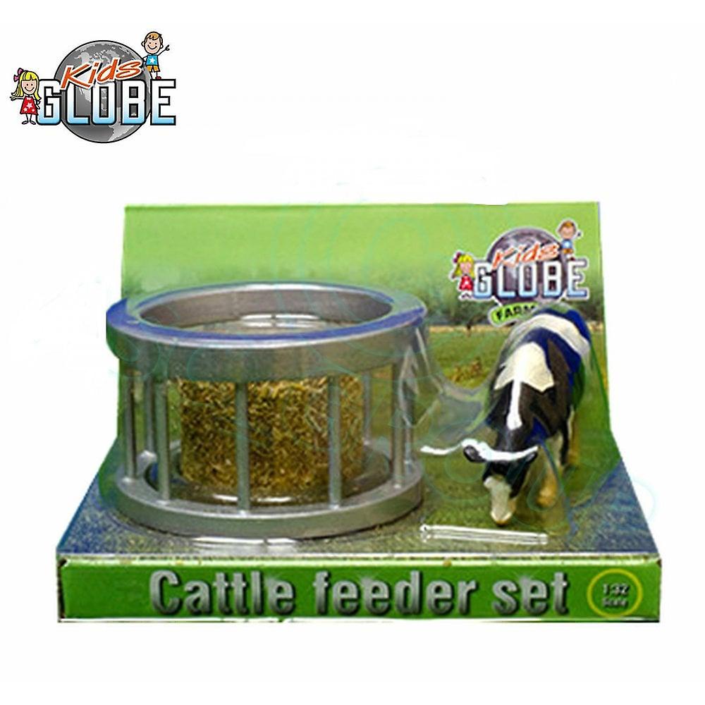 KidsGlobe  (Kids Globe) Kids Globe Bale Feeder Ring and Cow 1:32  571961