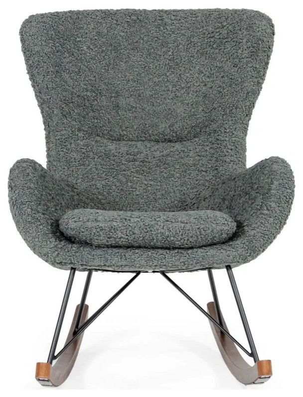 Bennett Modern Gray Sheep Rocking Chair   Midcentury   Rocking Chairs   by Rustic Home Furniture Deco  Houzz