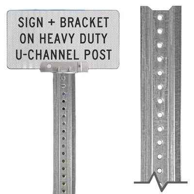 Fence Post Galvanized U Channel Sign Post OEM Waterproof Galvanized Powder Coated Metal ODM Square Post Tube Street ODM Traffic