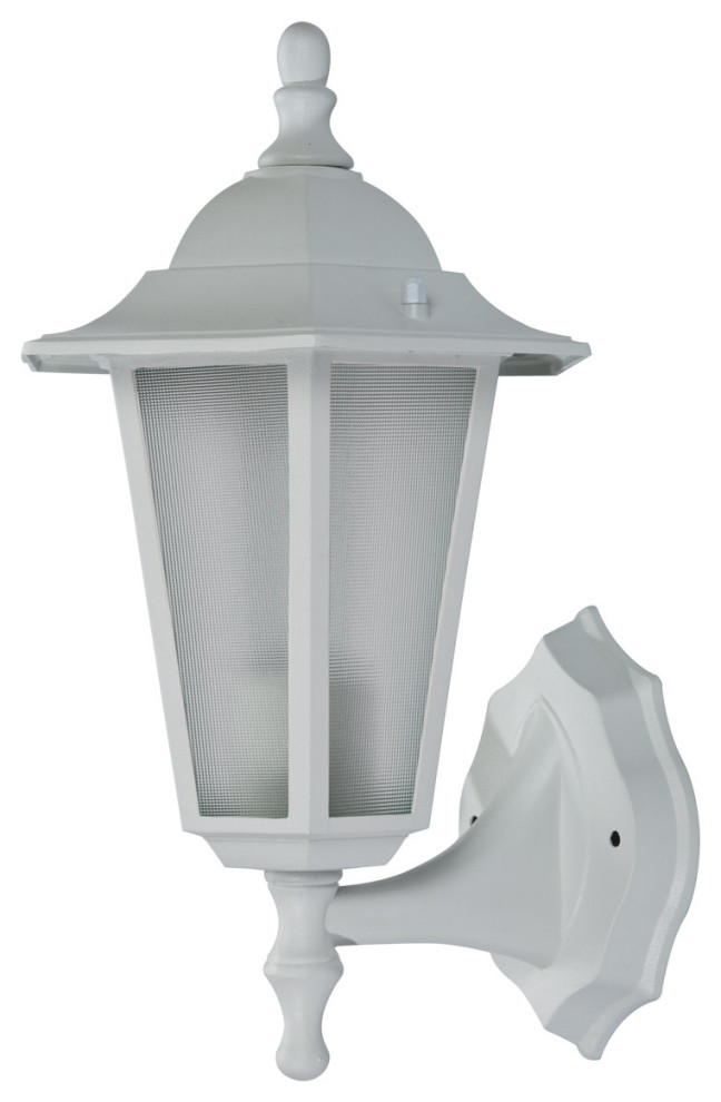 Alexander White And Frosted Glass Exterior Wall Light   Traditional   Outdoor Wall Lights And Sconces   by Lighting Lighting Lighting  Houzz