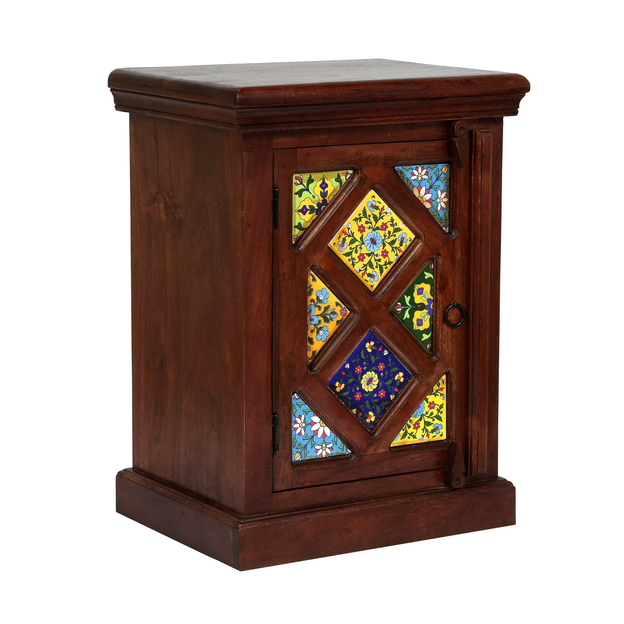 Picabo Handcrafted Boho Mango Wood Nightstand