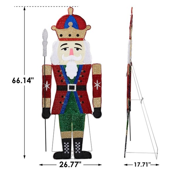 2D Nutcracker Christmas Yard Lighted Decoration