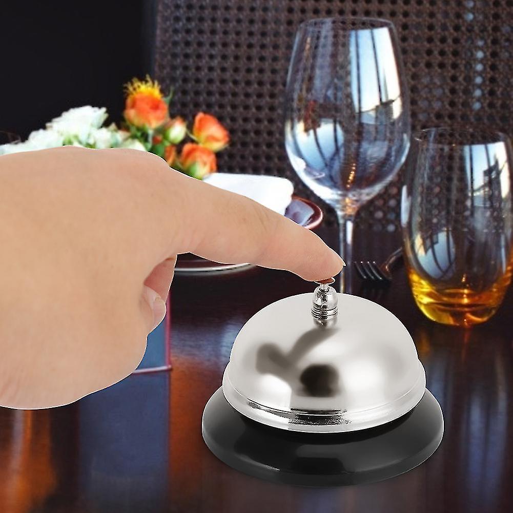 Stainless Steel Dinner Call Bell Desk Service Bell for Kitchen Coffee Shop Restaurant