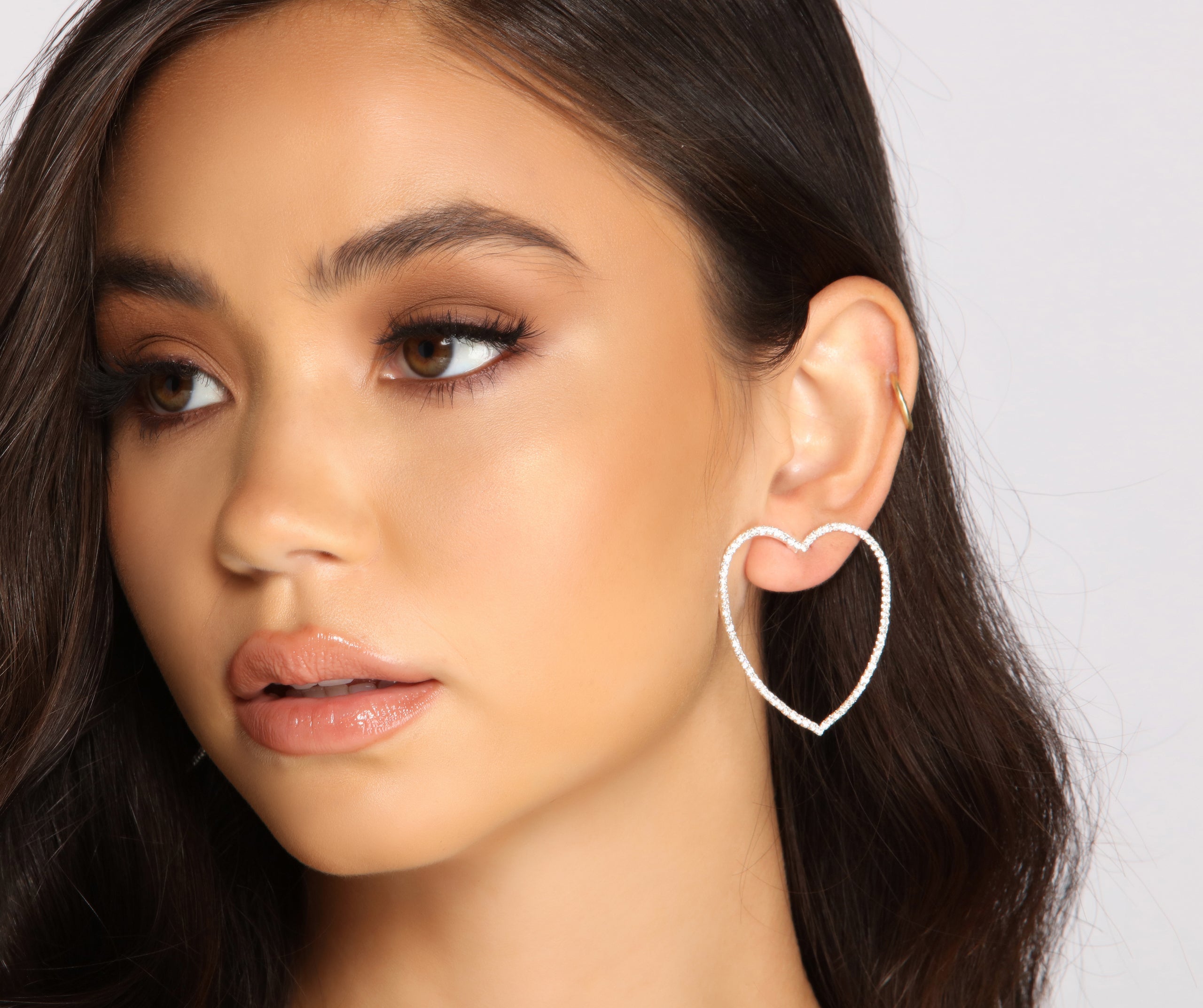 The Way To My Heart Shaped Hoop Earrings