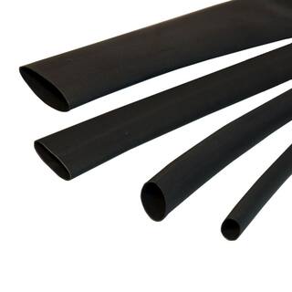 Tyco Electronics 4 in. Heavy-Wall Heat Shrink Tubing - Black CX4711-000