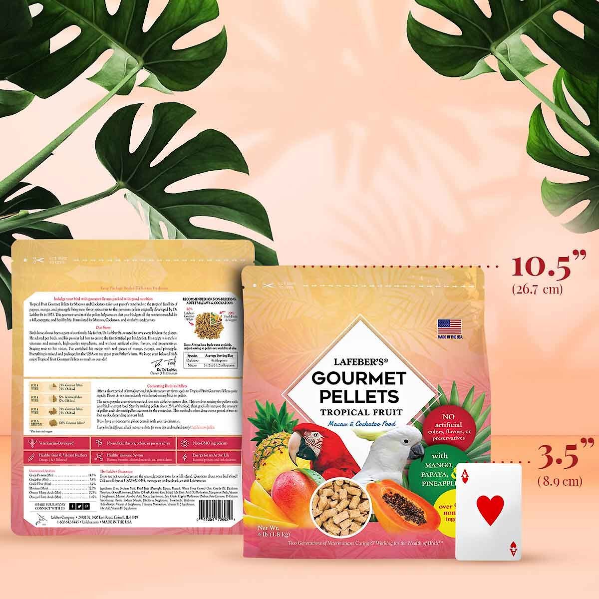 Lafeber Tropical Fruit Gourmet Pellets Macaw Bird Food