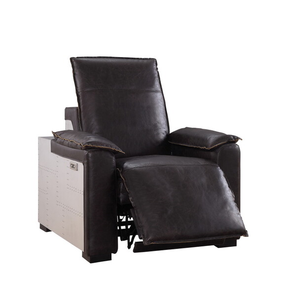 ACME Nernoss Power Motion Recliner  Dark Grain Bro...