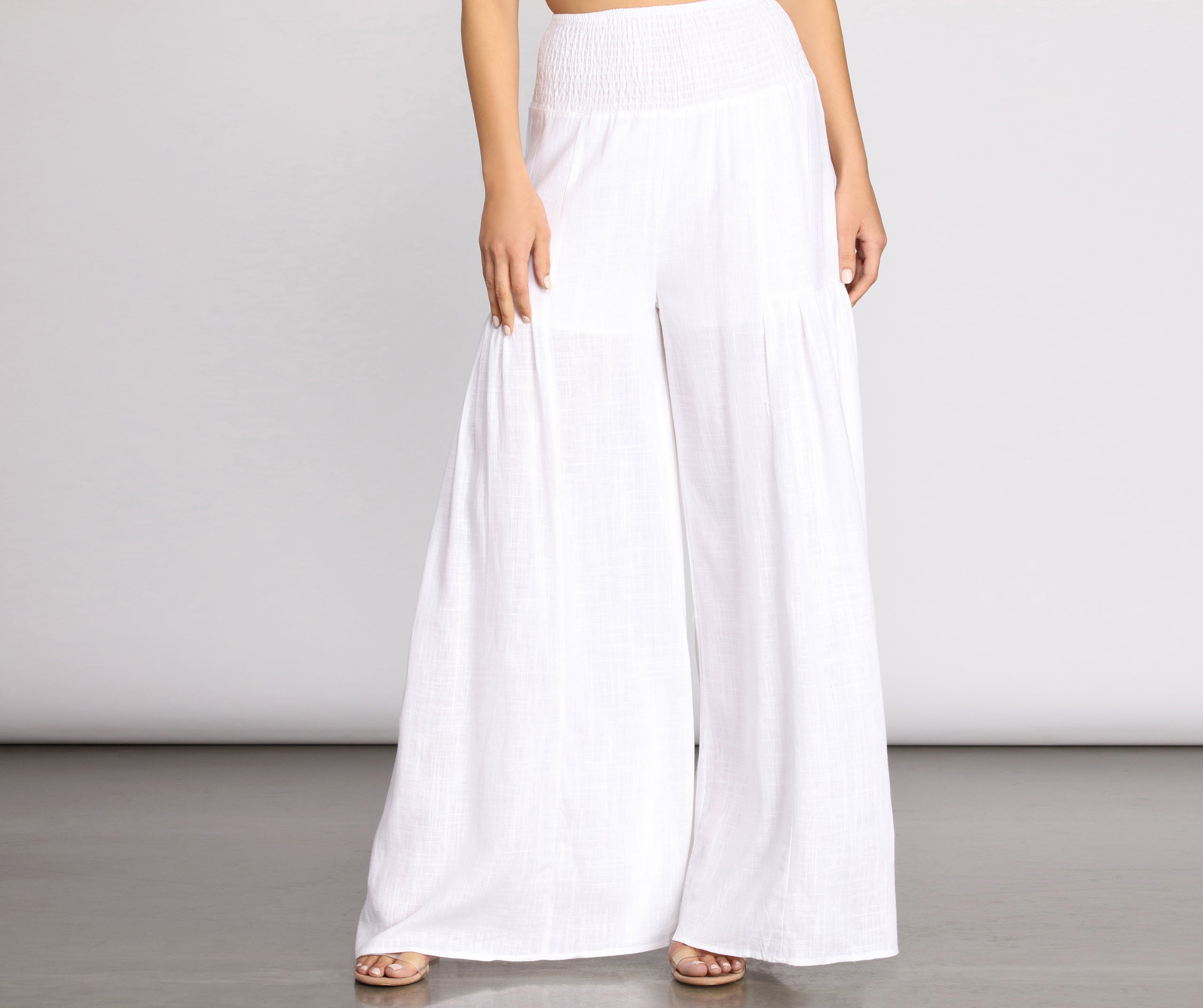 Time Off Linen High Waist Wide Leg Pants