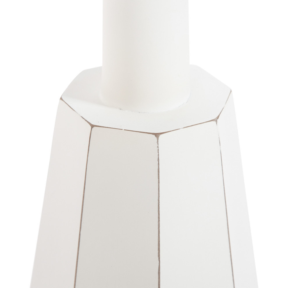 Octavia Accent Table  White  11x11x24   Transitional   Side Tables And End Tables   by Uniek Inc.  Houzz