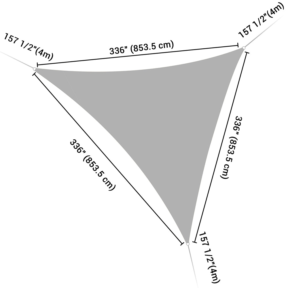 Yescom Patio Triangle Sun Sail Shade Canopy 28ft