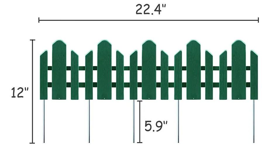 Home Garden Border Edg  Plastic PP Outdoor Small Tree Flower Fence Set Lawn Landscape Interlocking Border Edgings/