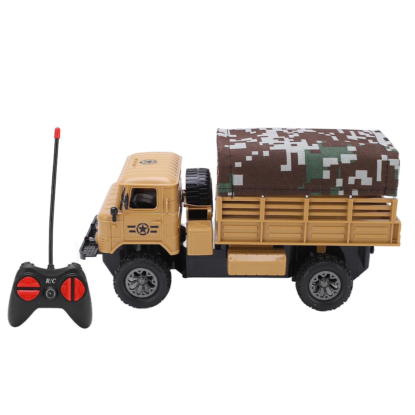 Rc Military Truck 4ch Remote Control Military Vehicle Toy With Led Lights And Detachable Tent For Kids Boys