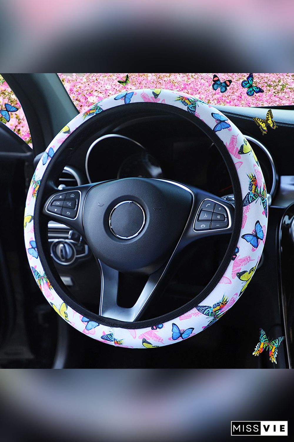 Butterfly Print Steering Wheel Cover MOQ 5pcs