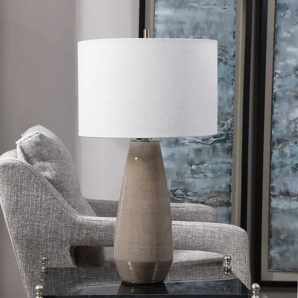 Uttermost Volterra Taupe-Grey Table Lamp