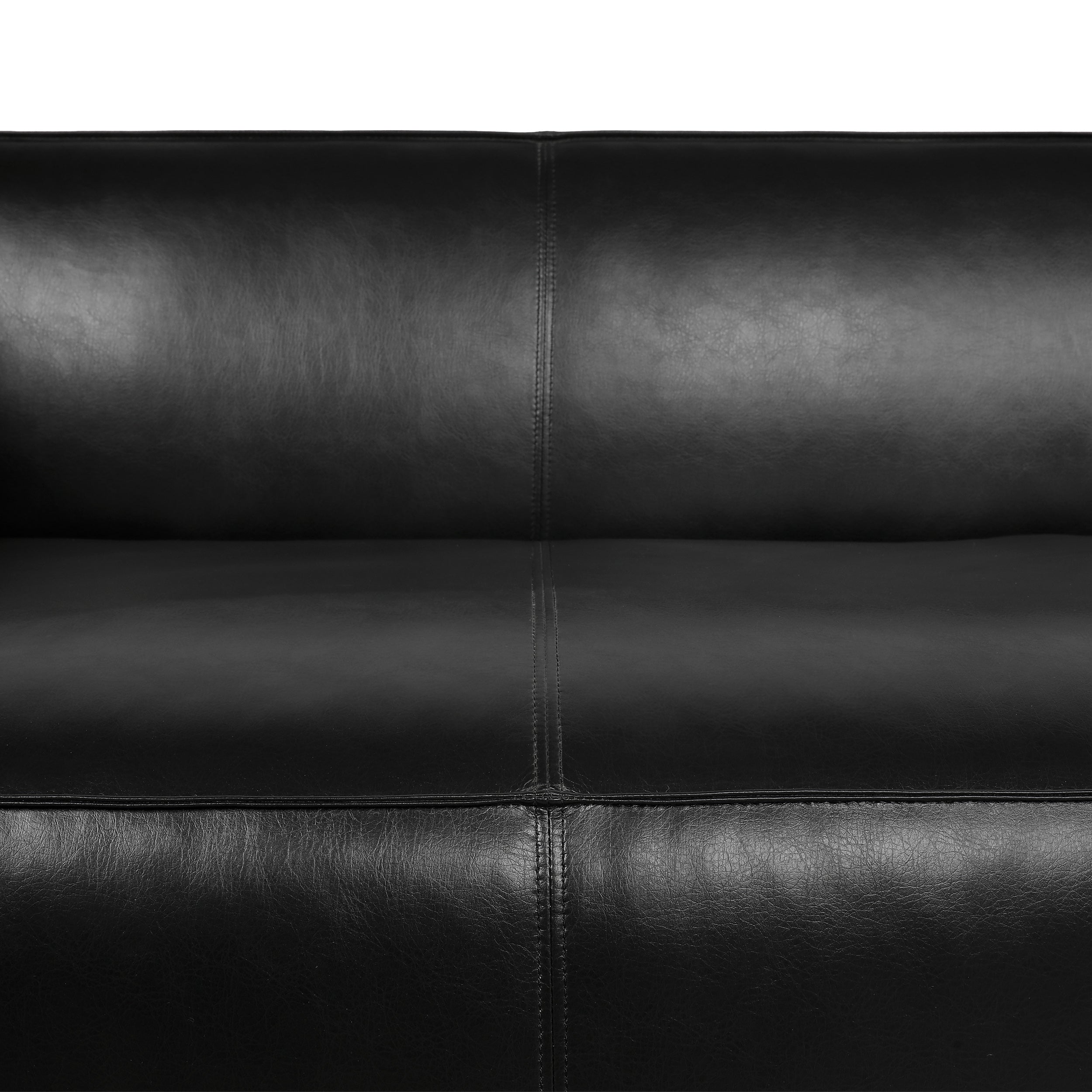 Minkler Contemporary Faux Leather 3 Seater Sofa