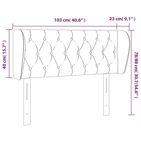 vidaXL Headboard with Ears Light Gray 64.2