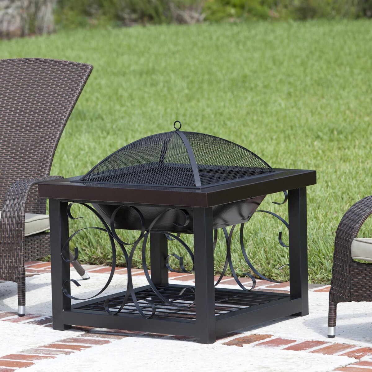 28-Inch Wood-Burning Fire Pit Table By Ultimate Patio