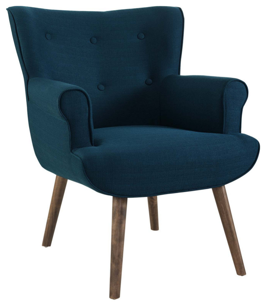 Andrea Azure Upholstered Armchair   Midcentury   Armchairs And Accent Chairs   by Peachtree Fine Furniture  Houzz