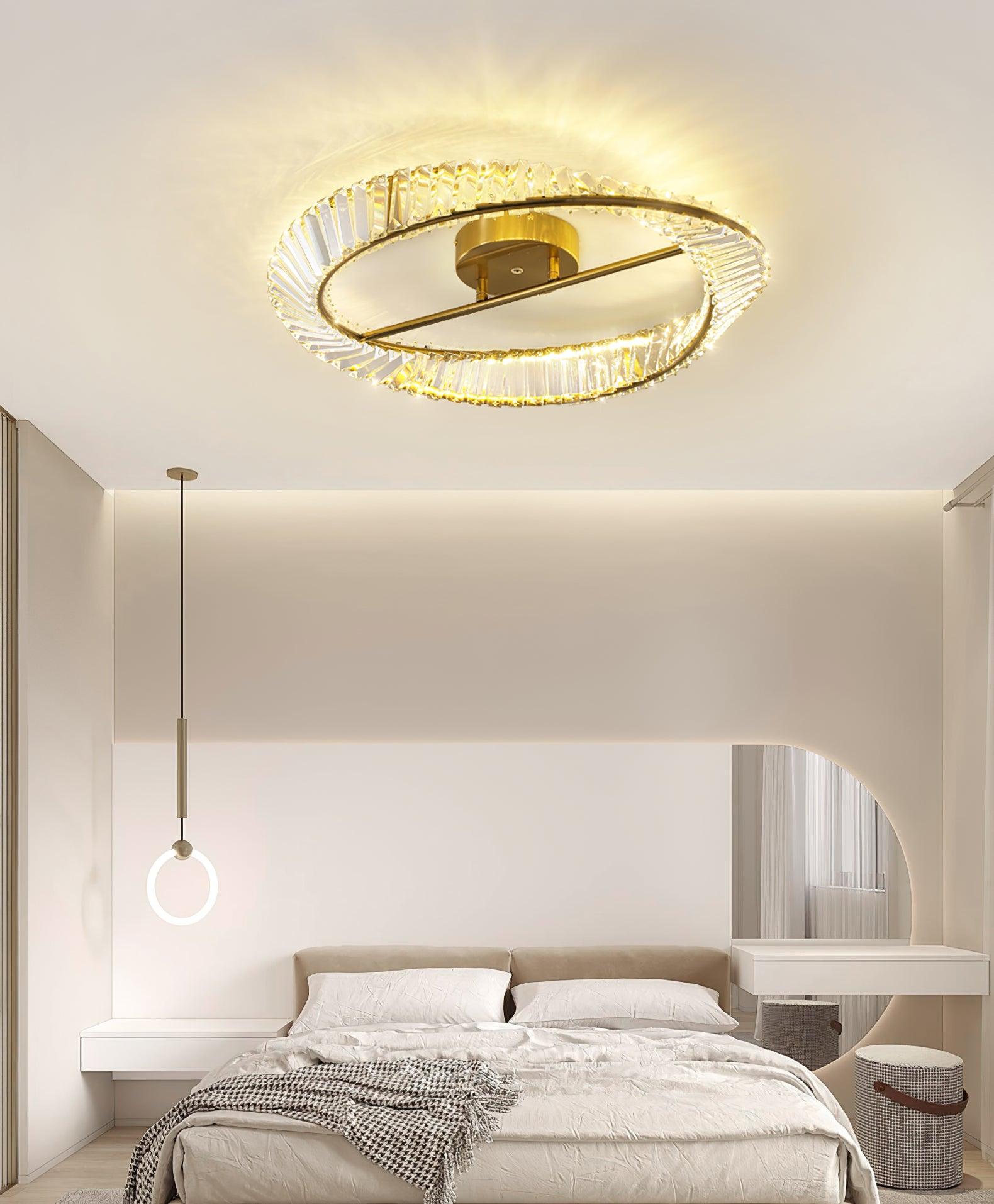 Crystal Rings Ceiling Lamp