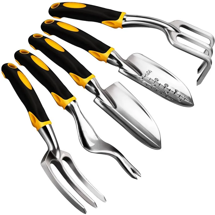 Garden Tool Set  Stainless Steel Heavy Duty Gardening Kit with Soft Rubberized Non Slip Ergonomic Handle