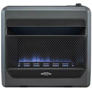 BLUEGRASS LIVING 30000 BTU Natural Gas Vent Free Blue Flame Gas Space Heater With Blower and Base Feet 200091