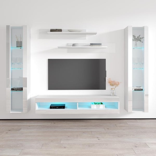 Fly AB2 34TV Wall Mounted Floating Modern Entertainment Center