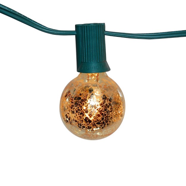 25 Lights Mercury Electric Globe String Lights Gold