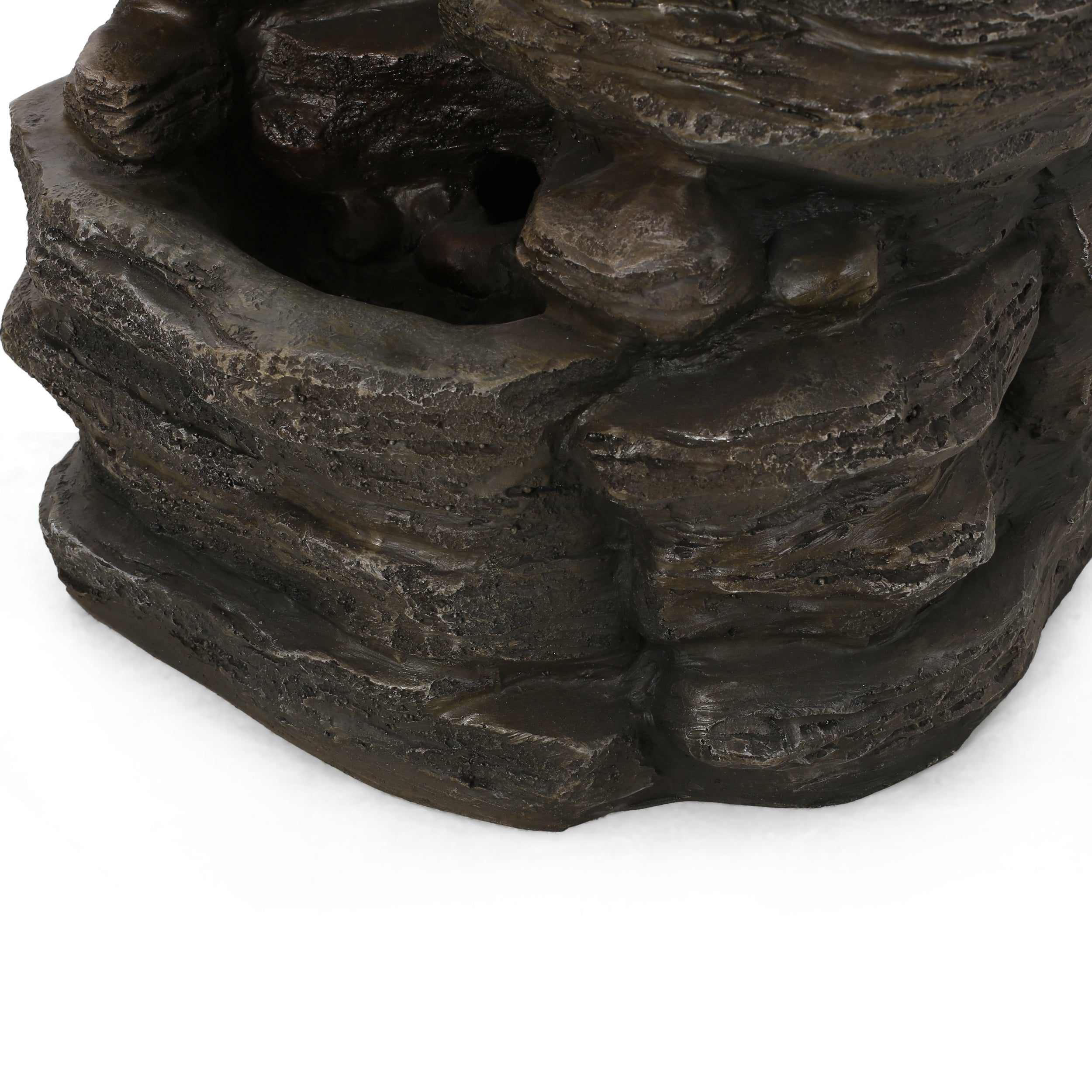 Lowndes Outdoor 4 Tier Rock Fountain