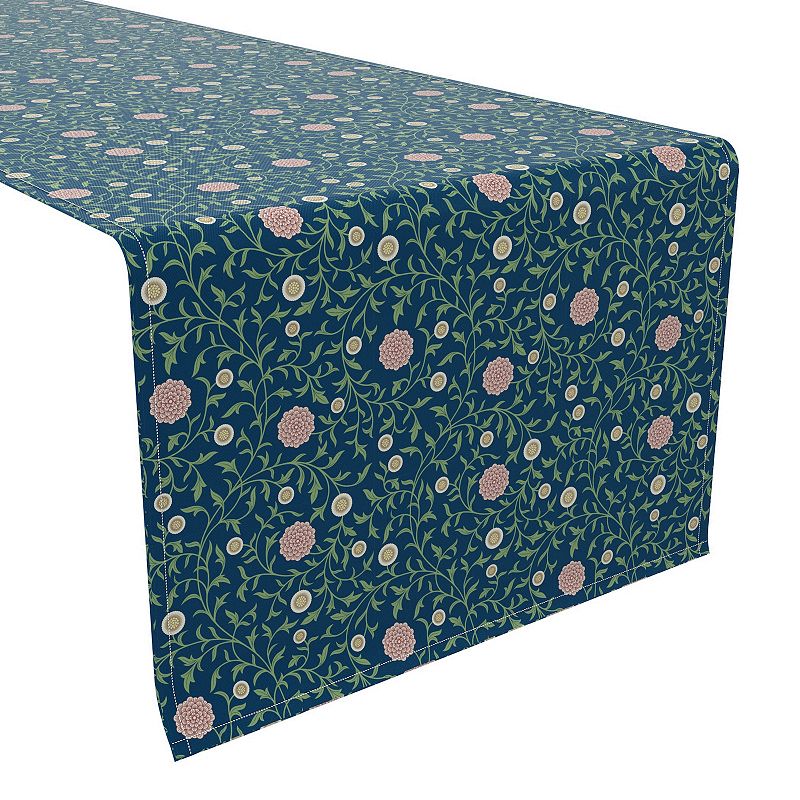 Table Runner， 100% Cotton， 16x108， Floral 71