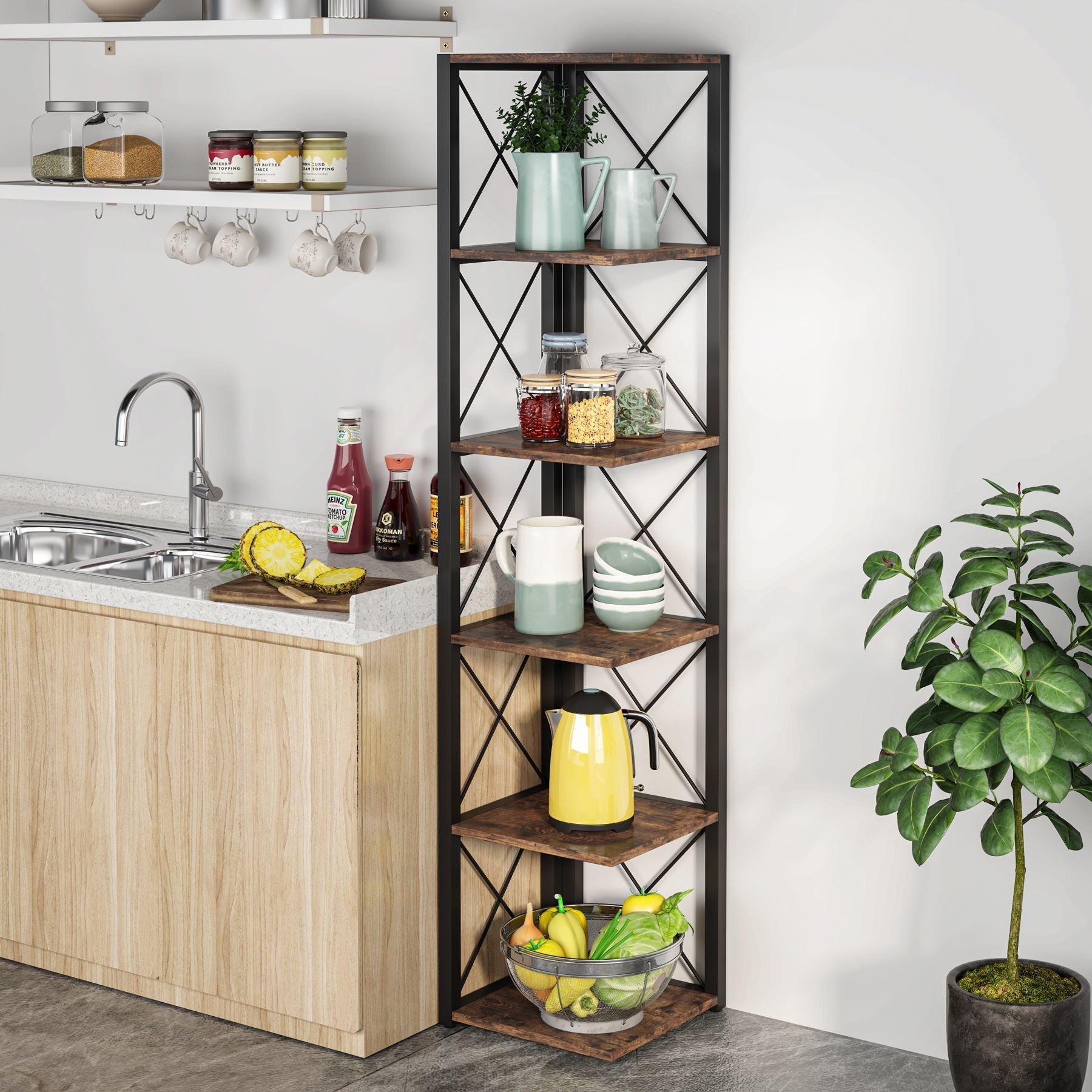 6-Tier Corner Shelf, 70.86