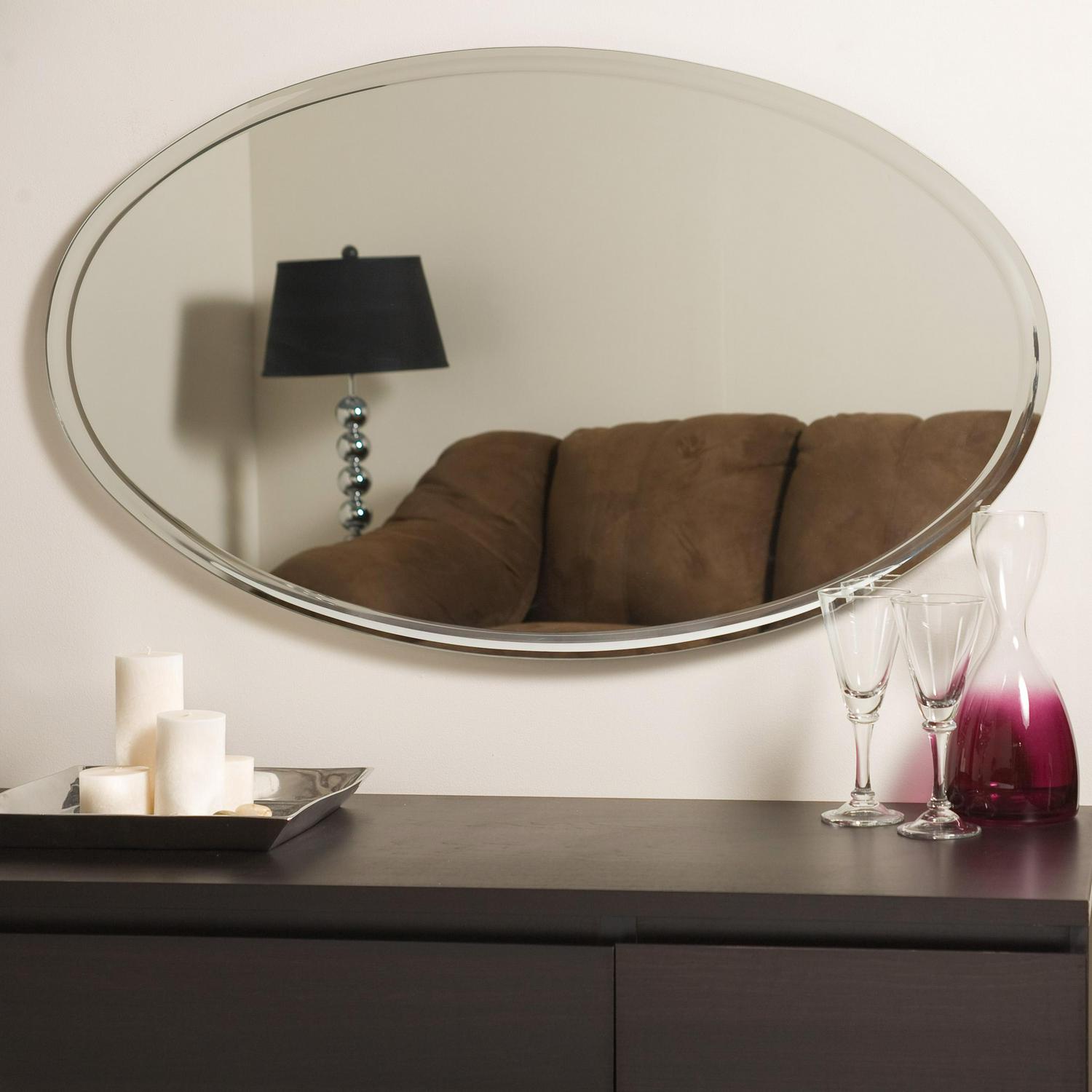 Extra Long Oval Wall Mirror