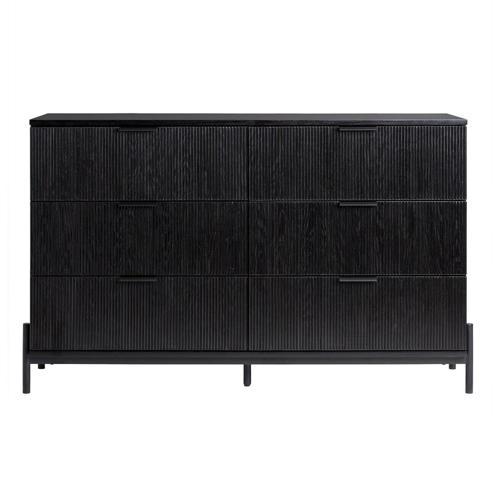 Middlebrook Designs Six Drawer Chest with Reeded Drawer Fronts