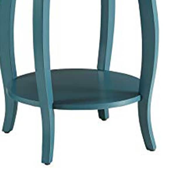 Affiable Side Table， Teal Blue