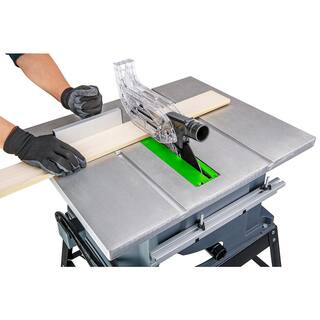 GENESIS 10 in. 15 Amp Table Saw with Metal Stand Miter Gauge Push Stick and Rip Fence GTS10SC