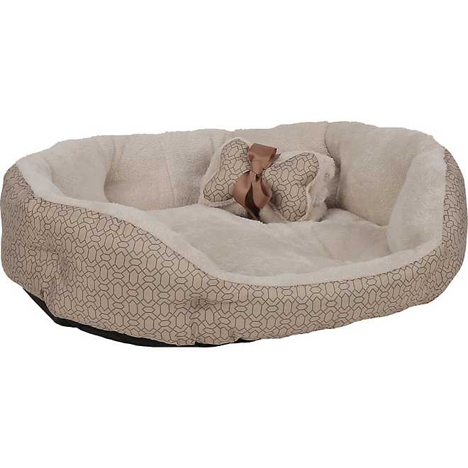 Dallas Manufacturing Company 30 in x 25 in Pet Bed with Toy and Blanket