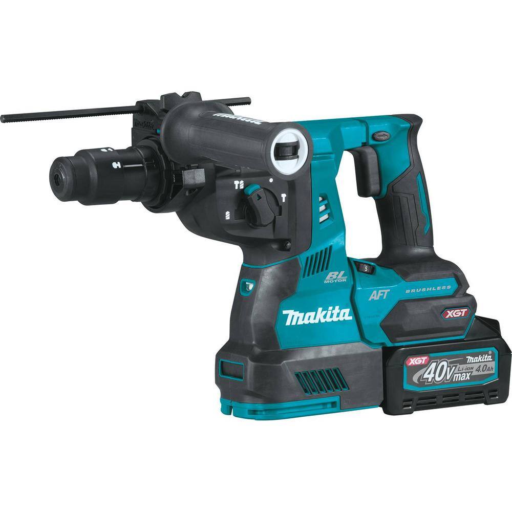 Makita 40V Max XGT Brushless Cordless 1-18 in. Rotary Hammer Kit with Interchangeable Chuck AWS Capable (4.0Ah) GRH02M1