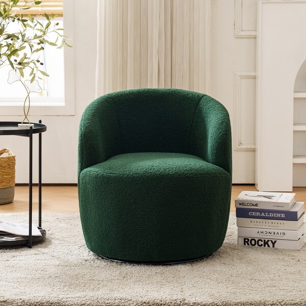 Teddy Fabric Upholstery Barrel Chair Swivel Chair