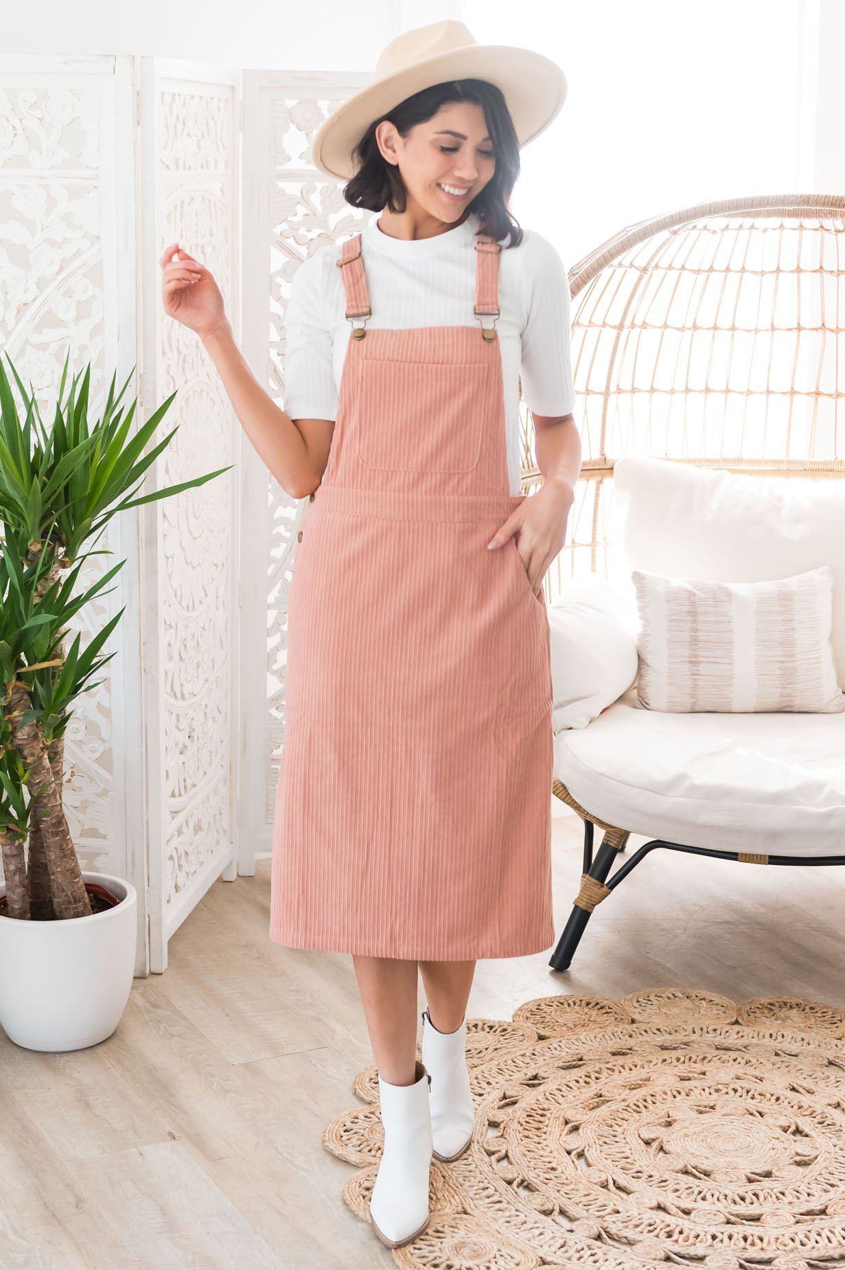 The Leana Modest Overall Dress