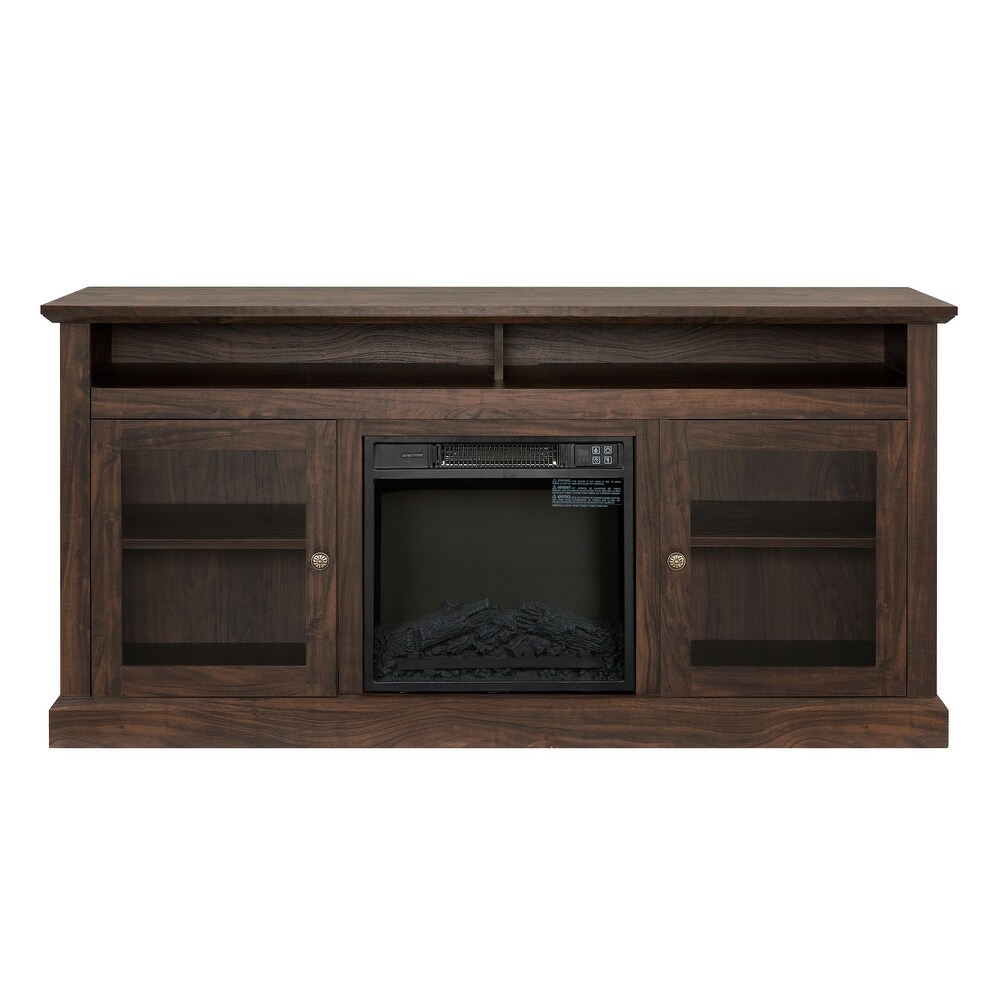 Fireplace TV Stand Wood Entertainment Center with a 18\