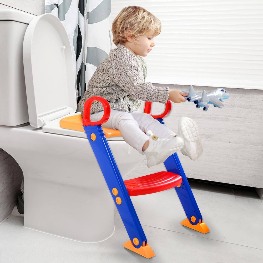 Nyeekoy Children's Potty Training Toilet Seat Portable with Adjustable Step Stool Ladder for Kids and Toddler TH17M0027