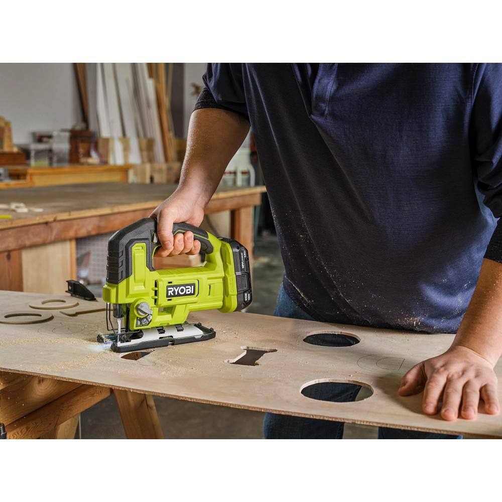 RYOBI ONE+ 18V Cordless 2-Tool Combo Kit with 5 12 in. Circular Saw and Jig Saw (Tools Only) PCL500B-PCL525B