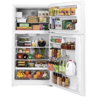 GE 21.9 cu. ft. Top Freezer Refrigerator in White ENERGY STAR GIE22JTNRWW