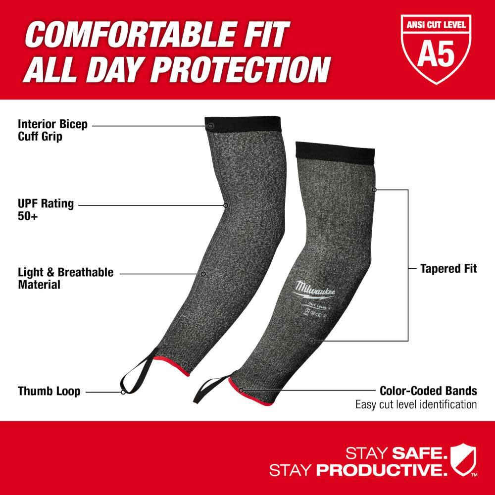 Milwaukee Cut Level 5 Protective Sleeves 16