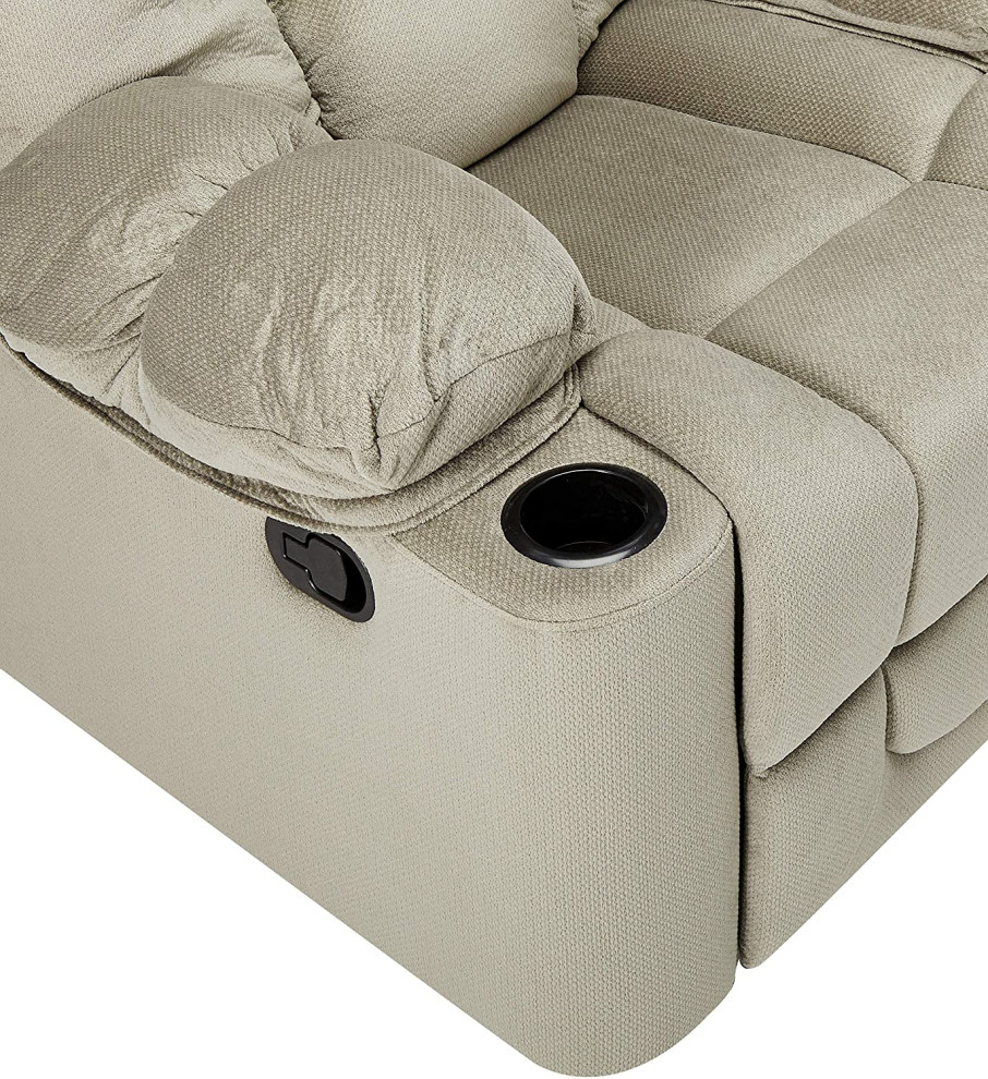 Modern Recliner  Extra Padden Seat and Back With 2 Cup Holders   Transitional   Recliner Chairs   by Declusia  Houzz