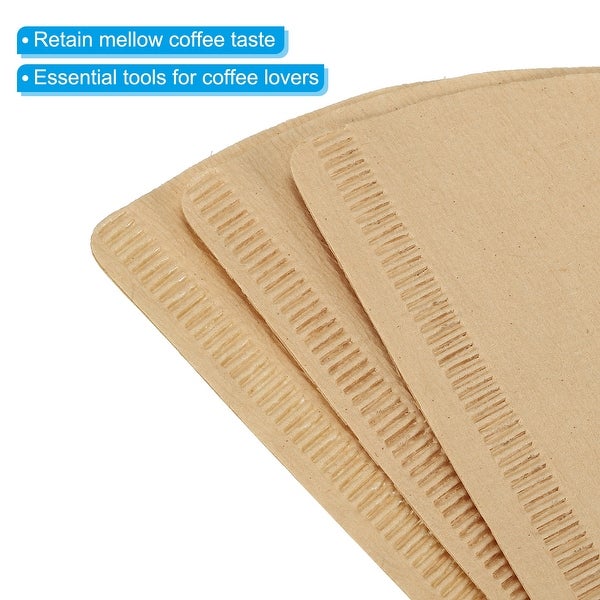 1-2 Cup Cone Coffee Filters 4.13x3.94 Inch for V60 Pack of 80 - Natural Brown