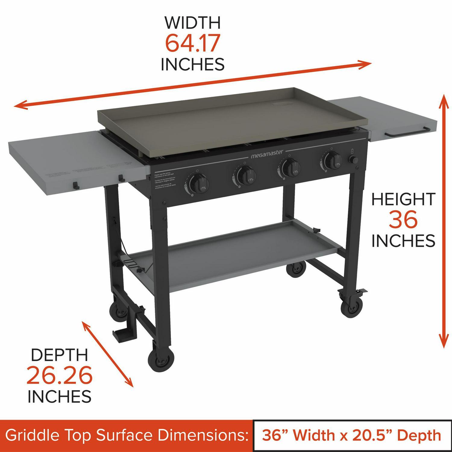 Megamaster 4Burner Griddle Top Propane Gas Grill  Crowdfused