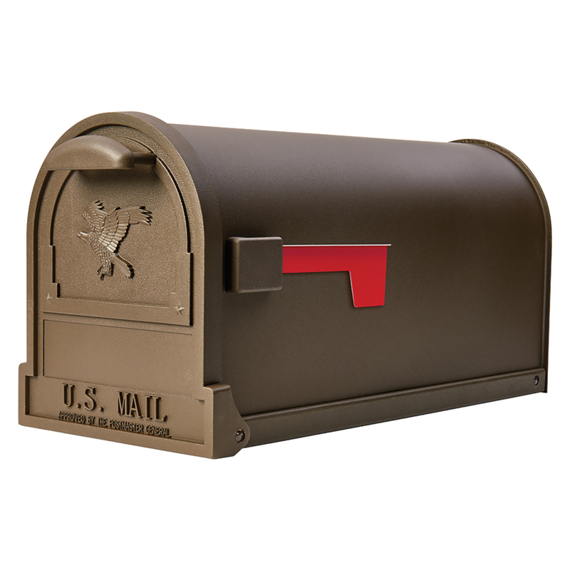 Gibraltar Mailboxes Arlington Large， Steel， Post-Mount Mailbox， Bronze， AR15T000